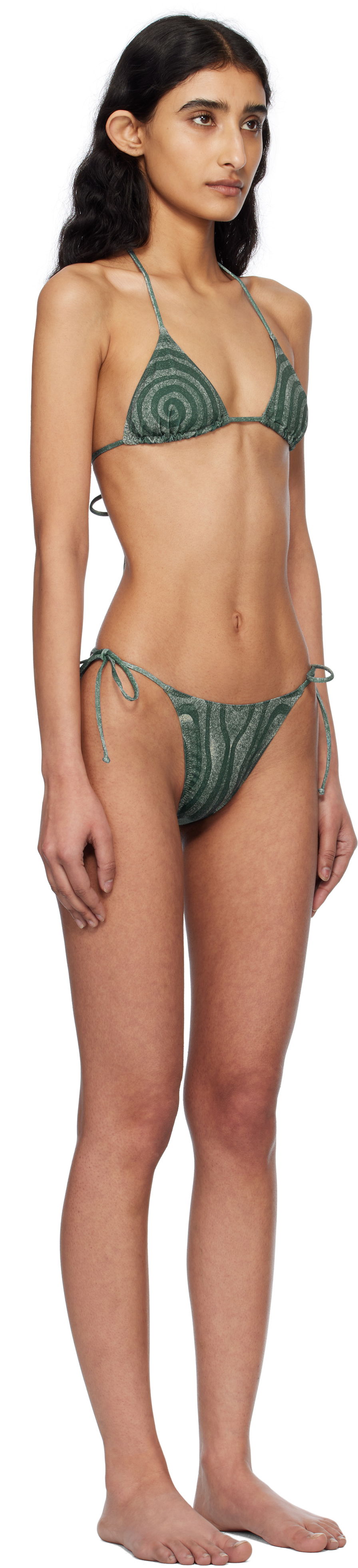 Badetøj Jean Paul Gaultier Jean Paul Gaultier 'The Spirale' Bikini Grøn | 25/34-F-BS024-J587-0351, 1