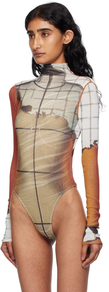 Krop Jean Paul Gaultier Jean Paul Gaultier Twisted Printed Fire Bodysuit Flerfarvet | 25/03-W-TO308-M003P-150100, 3