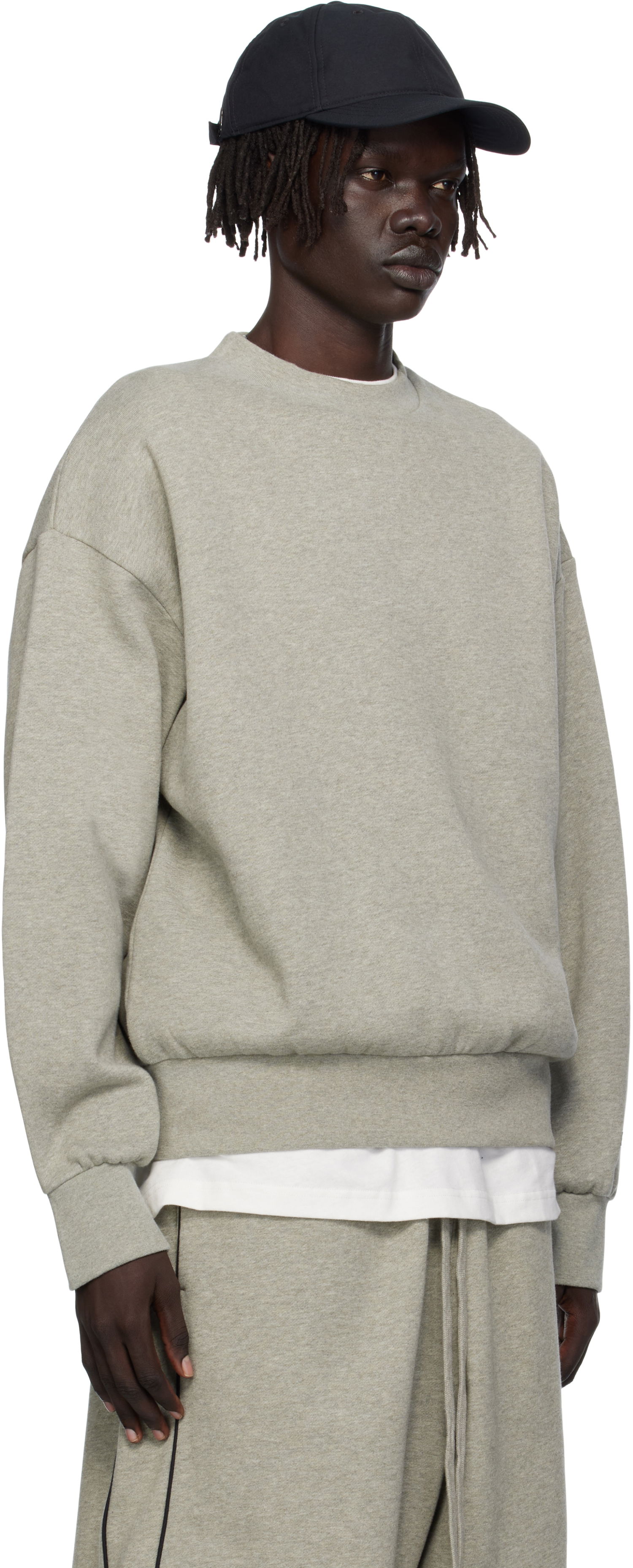 Sweatshirt Fear of God Fear of God ESSENTIALS Classic Fit Fleece Crewneck Sweatshirt Grå | 192SP252045F, 1