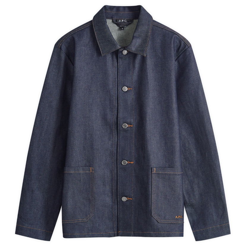 Jakke A.P.C. Kerlouan Denim Jacket Blå | COZZI-H03205-IAI