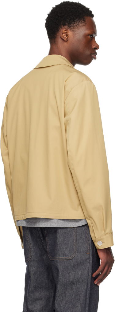 Jakke BOSS BECKHAM x BOSS Cotton Blend Zip-Up Jacket Beige | 50549075, 3