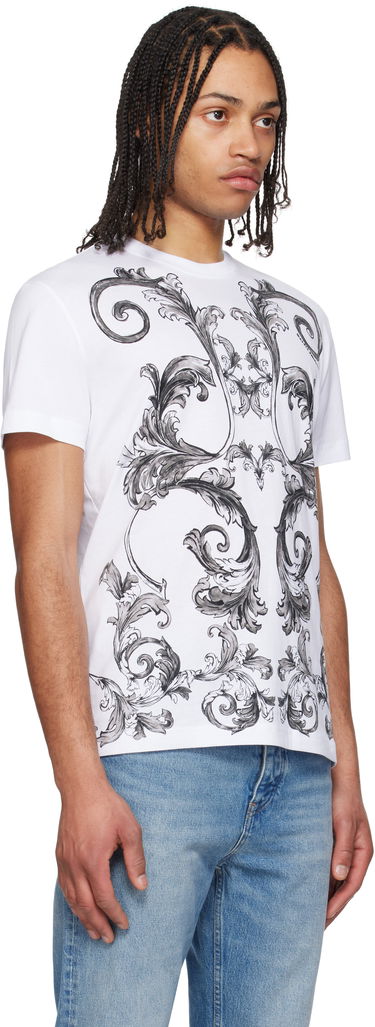 T-shirt Versace Versace Jeans Couture Barocco Outline T-Shirt Sort | E78GAH6SB_EJS461, 4