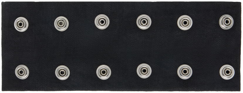 Halskæde Rick Owens DRKSHDW Concordians Strobe Snap-Button Neck Band Choker Sort | DA02E7475 BW