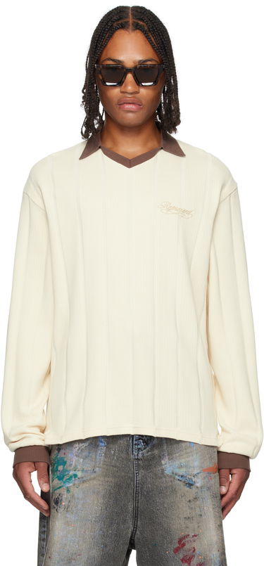 Polo skjorte Represent Clo Represent Retro Football Long Sleeve Polo Hvid | MLM100277, 0