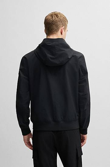 Vindjakke BOSS Regular-Fit Four-Way Stretch Softshell Jacket Sort | 50535195, 1