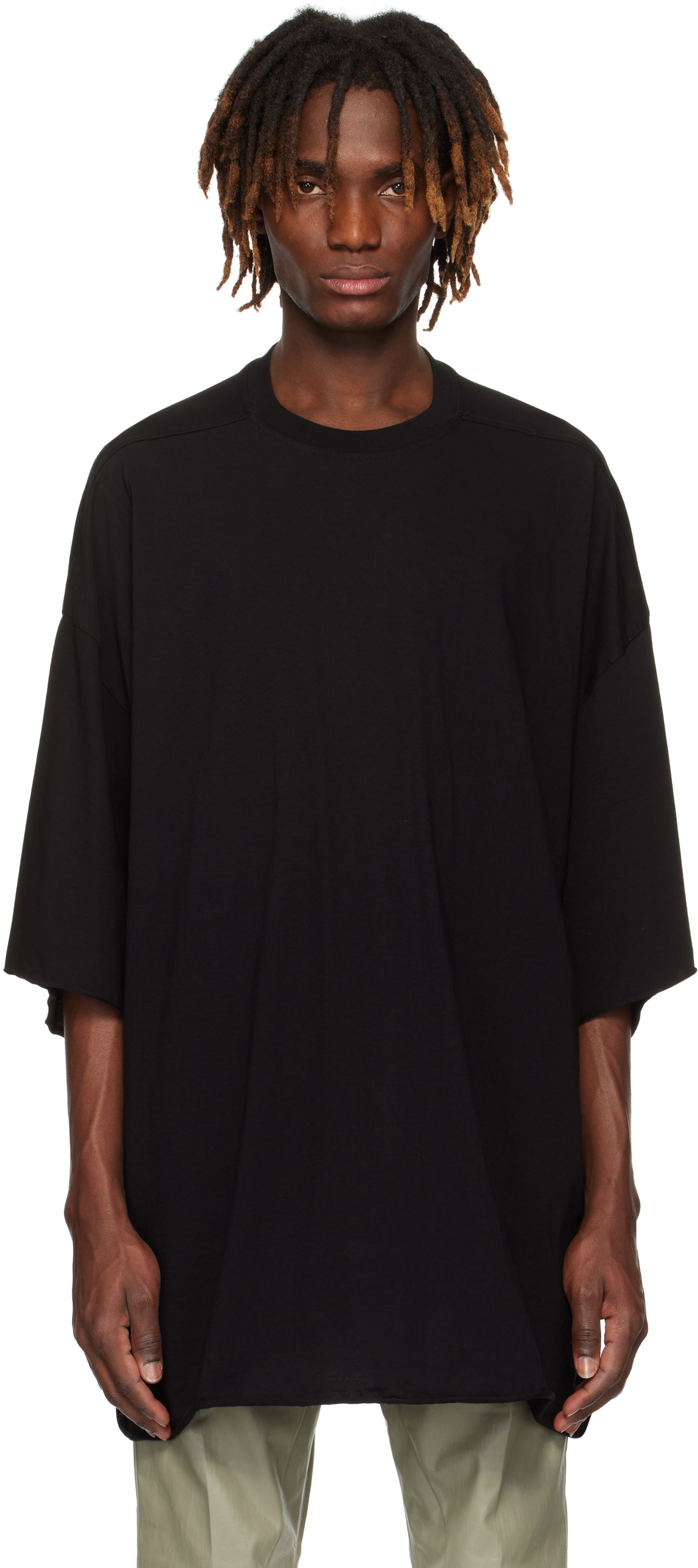T-shirt Rick Owens Rick Owens Hollywood Tommy T-Shirt Sort | RU01E5283 JA, 0