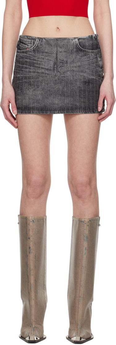 Nederdel Diesel De-Pra-Mini-S3 Denim Miniskirt Grå | A16954 0ABCU, 0