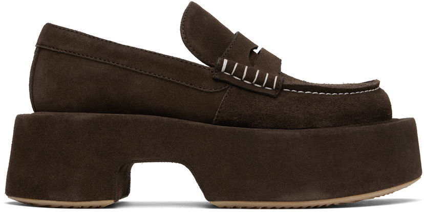 Sneakers og sko JW Anderson JW Anderson Suede Platform Loafers Brun | FW0169-LA0240