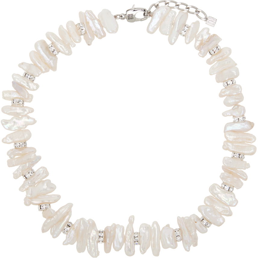 Halskæde Givenchy Faux-Pearl Necklace Hvid | BN00DPF00P132, 0
