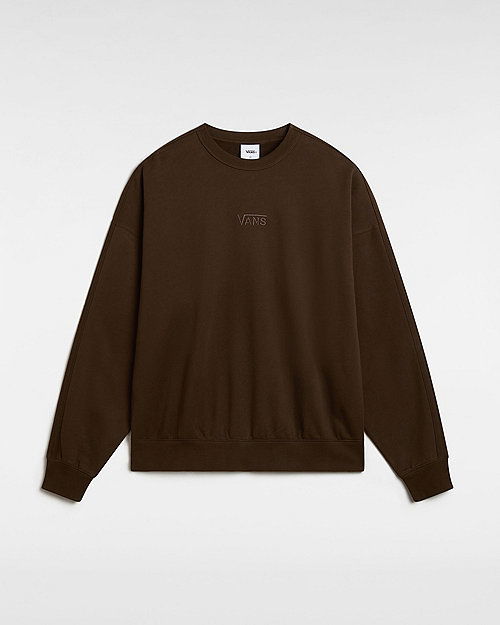 Sweater Vans Premium Logo Crew Sweatshirt Size L Brun | VN000GBW3N1