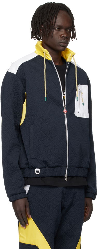 Jakke Casablanca Casablanca Jacquard Nylon Jacket Mørkeblå | MPF25-JK-389-02, 1