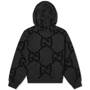 Sweatshirt Gucci Jumbo GG Flocked Hoodie Sort | 768499-XJF37-1868, 0