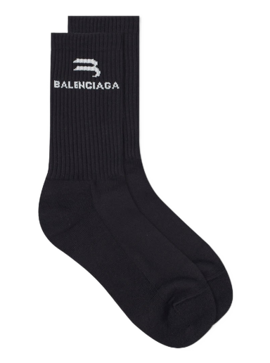 Sokker Balenciaga Sports Logo Socks Sort | 659279-472B4-1077