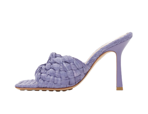 Sneakers og sko Bottega Veneta Raffia Stretch Heeled Mules "Purple" Lilla | 652451 V0GM0