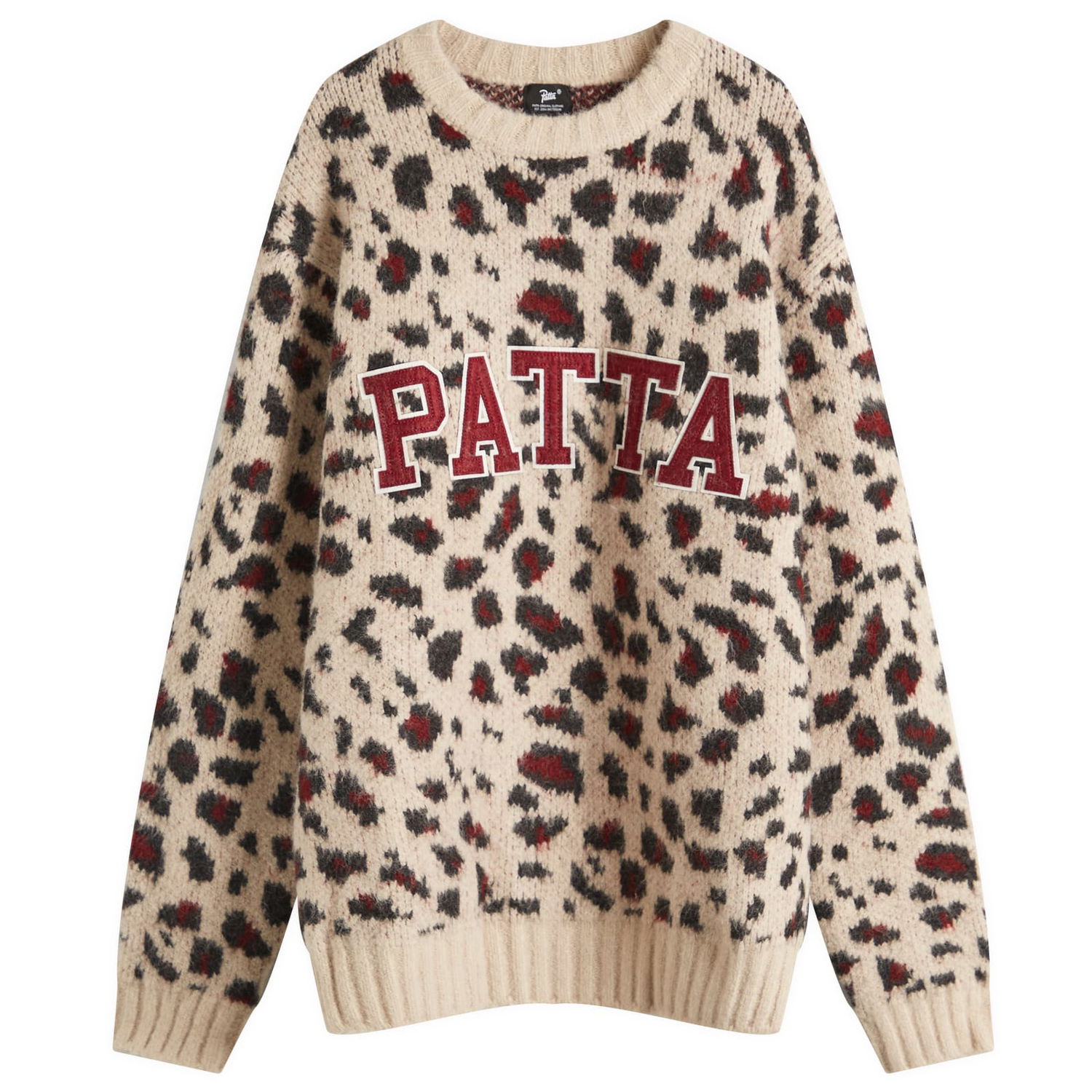 Sweater Patta Patta Leopard Brushed Knit Jumper Beige | POC-SS25-7020-324-0002-084, 0