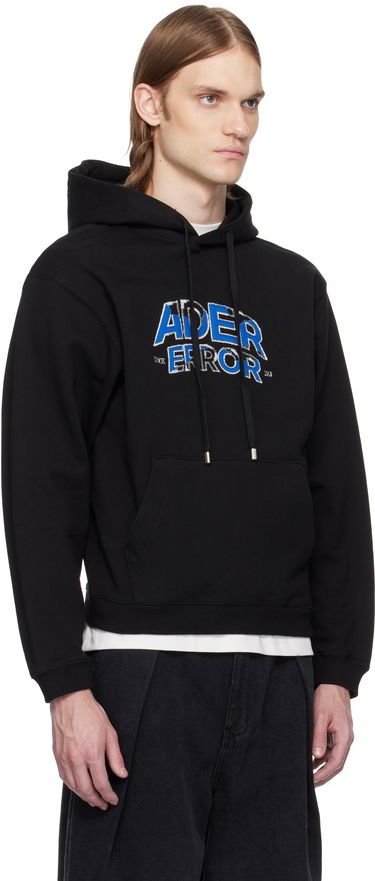 Sweatshirt ADER ERROR Distressed Logo Graphic Print Hoodie Sort | BN25FYHD0101BK, 4