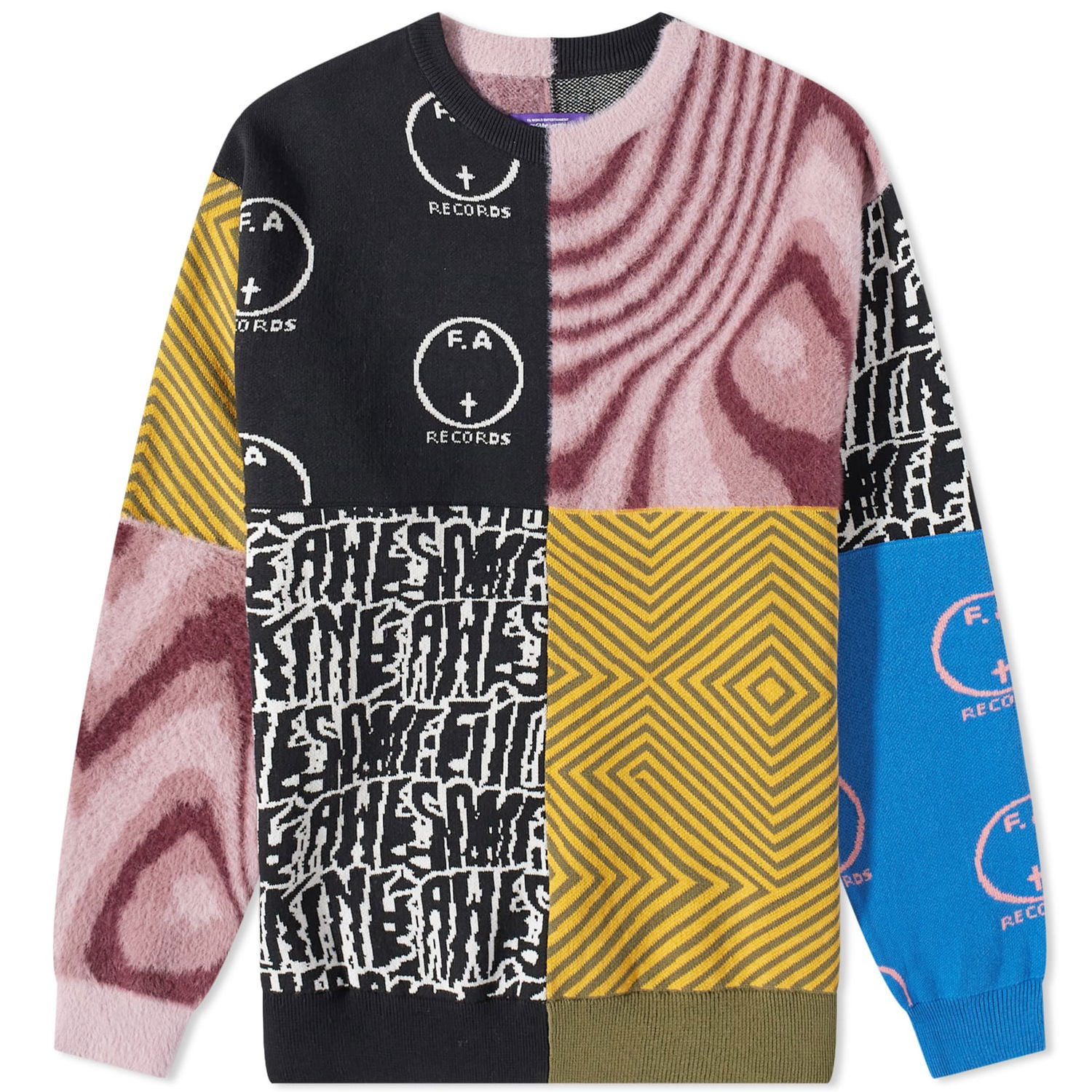 Sweater Fucking Awesome Cult of Personality Crewneck Gul | FA1731-MLT, 0