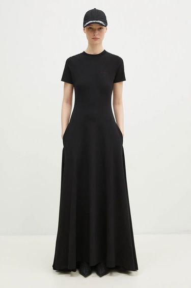 Kjole VETEMENTS VETEMENTS Embroidered Logo Maxi Dress Sort | WA66DR710B, 4