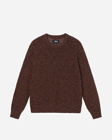 Sweater Stüssy 2 Tone Loose Gauge Sweater Brun | 117136-0001, 0