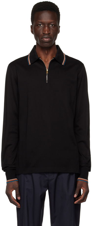 Polo skjorte Paul Smith Paul Smith Long Sleeve Zip Polo Sort | M1R-031Y-K00089-79, 0