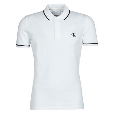 Polo skjorte CALVIN KLEIN TIPPING SLIM POLO Hvid | J30J315603-YAF-NOOS=J30J315603-YAF, 0