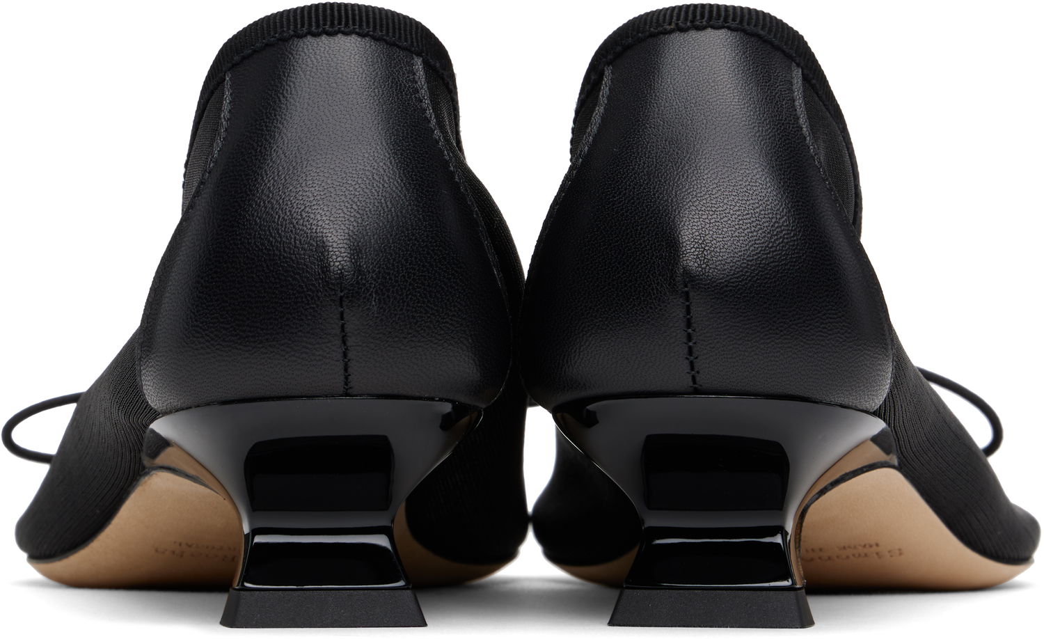 Sneakers og sko Simone Rocha Simone Rocha Mesh Ballerina Kitten Heels Sort | LH15 0804, 1