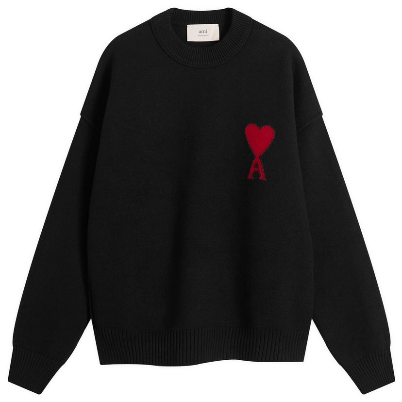 Sweater AMI Men's Merino Wool ADC Crew Neck Jumper, Size Large Sort | H25UKS838-018-009H25