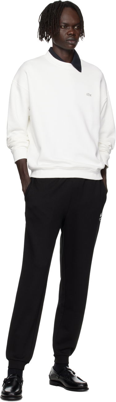 Sweatshirt Lacoste Loose Fit Heavy Fleece Sweatshirt Hvid | SH7745_70V, 3