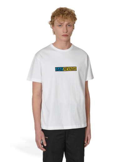 T-shirt Slam Jam Gaznevada Graphic Hvid | MBUW001JY01 WTH0001