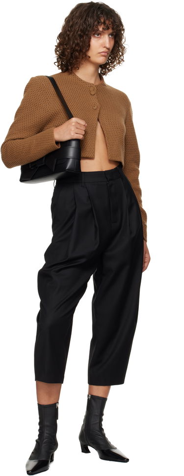 Sweater ADER ERROR Cropped Buttoned Cardigan Brun | BN01FWKT0701BR, 3