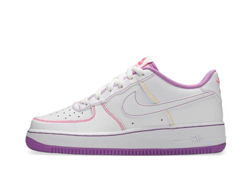 Sneakers og sko Nike Air Force 1 '07 Low GS "Contrast Stitch - Fuchsia Glow" W Hvid | CW1575-110