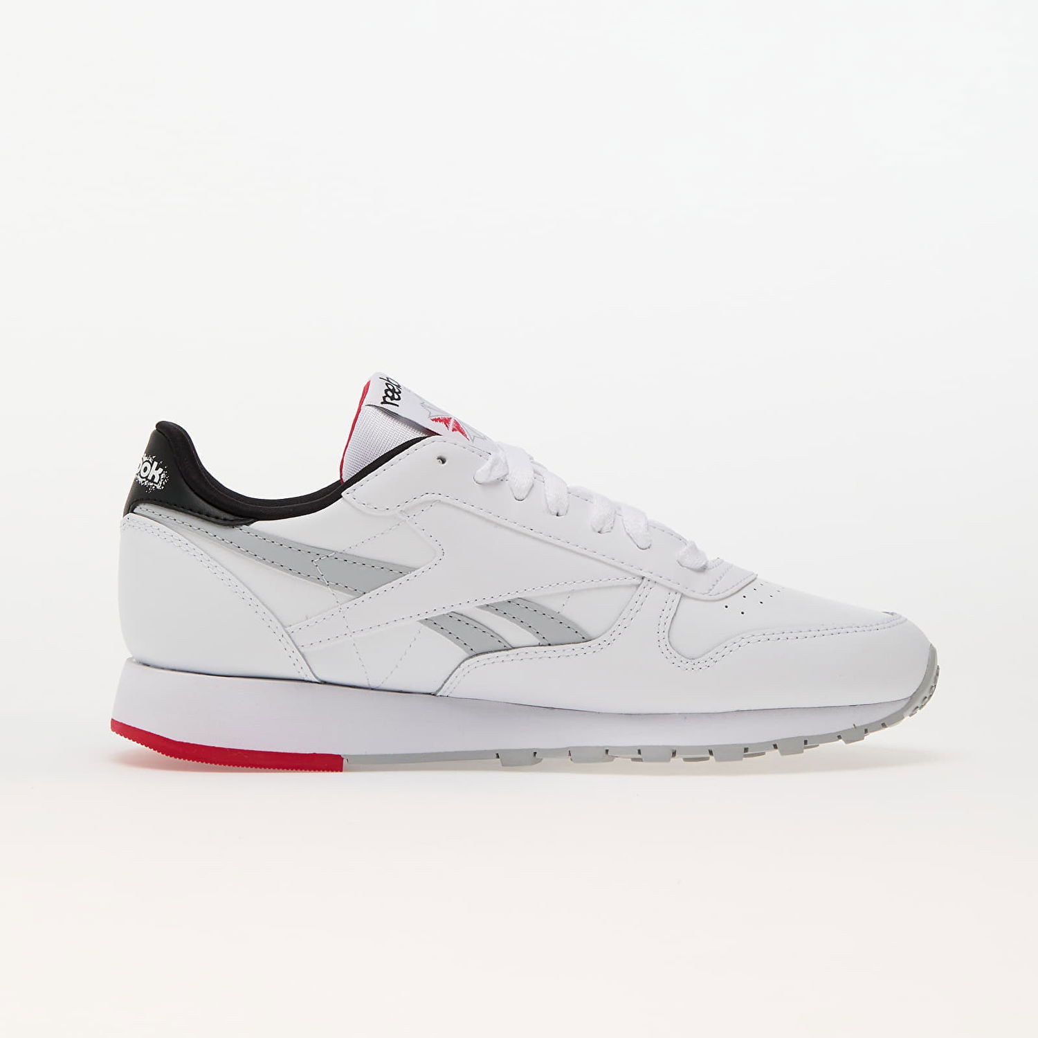 Sneakers og sko Reebok Classic Leather Ftw White/ Core Black/ Vector Red Hvid | 100075003, 1
