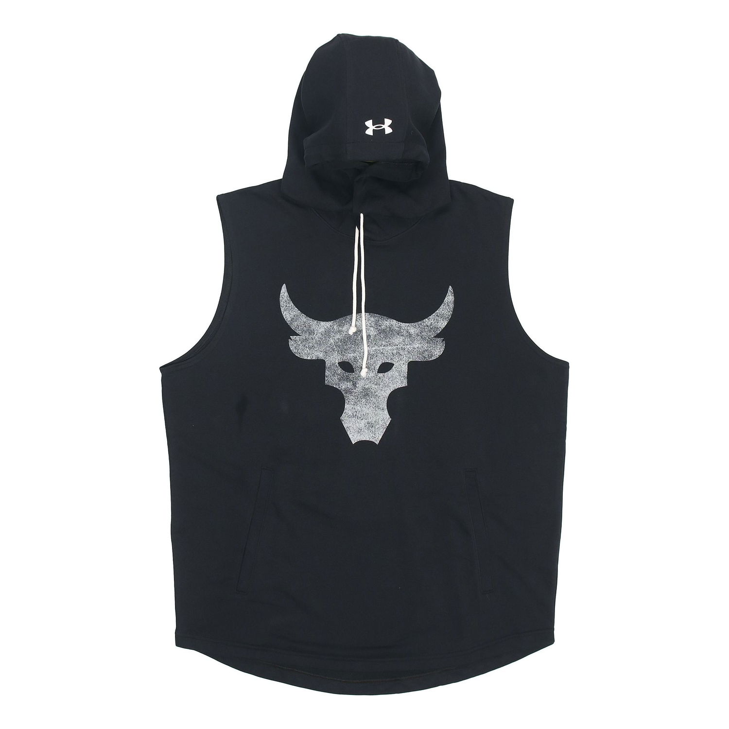 Sweatshirt Under Armour Project Rock Men's Sleeveless Training Hoodie Sort | 1367108-001, 0