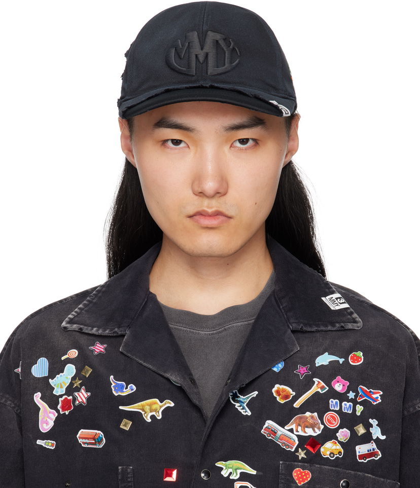 Kasket Maison MIHARA YASUHIRO Maison MIHARA YASUHIRO CA4LA Edition Crushed Detail Cap Sort | A14AC401
