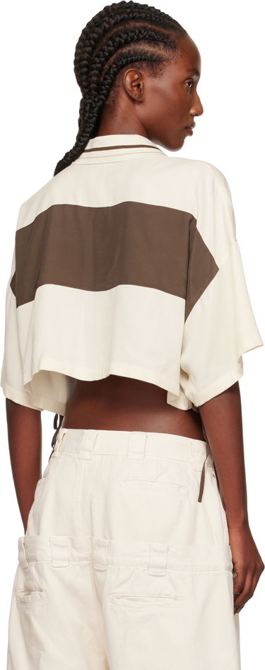 Polo skjorte We11done Cropped Side Ribbon Polo Beige | WD-BL2-25-101-W-IV, 2