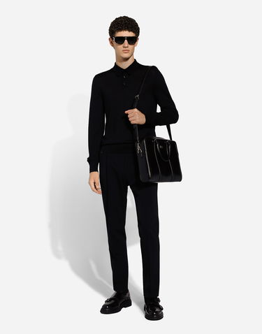 Rejsetaske Dolce & Gabbana Dolce & Gabbana Calfskin Briefcase Sort | BM2321AV95680999, 1