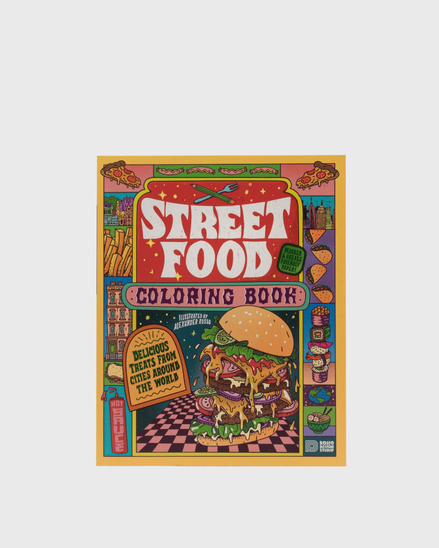 Bog og blad gestalten Street Food Coloring Book Gul | 9789188369819, 0