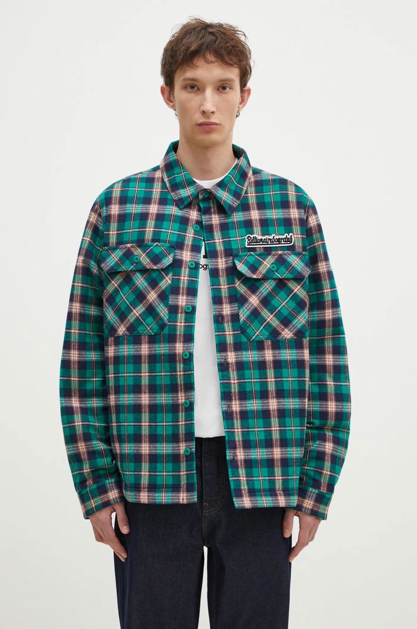 Skjorte BILLIONAIRE BOYS CLUB Billionaire Boys Club Padded Check Overshirt Grøn | B24430
