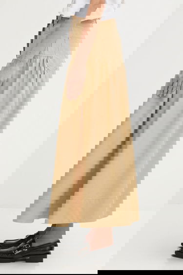 Nederdel GANNI GANNI Classic Summer Suiting Maxi A-Line Skirt Beige | W0620, 1
