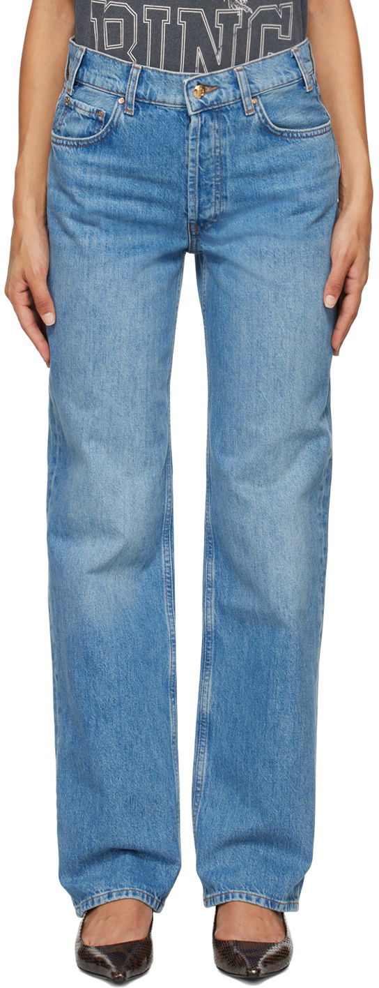 Jeans Anine Bing Gavin Long Denim Jeans Blå | A-06-10013-WHD21, 0