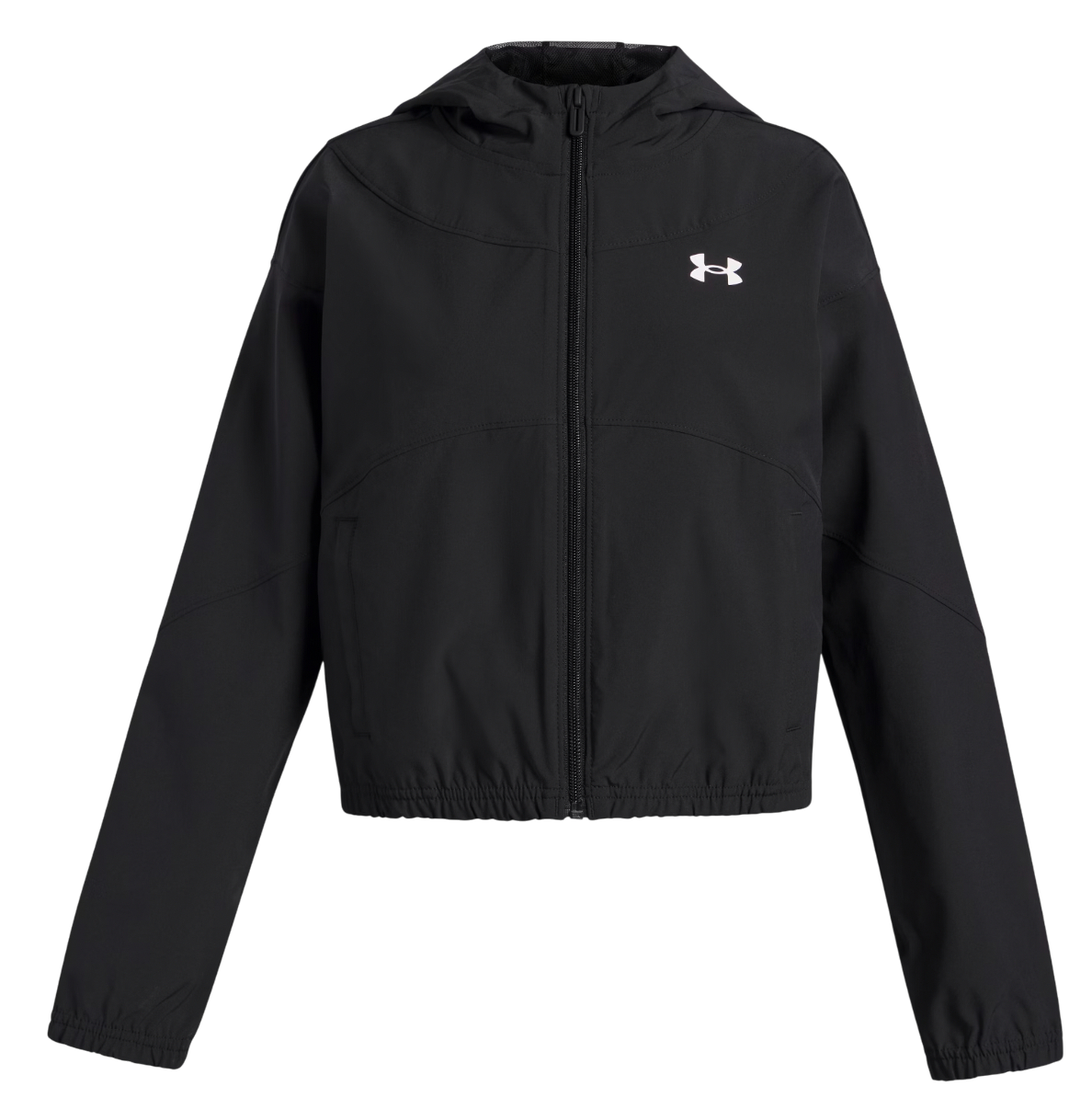 Vindjakke Under Armour Rival Hooded Woven Jacket Sort | 6004181-004, 0