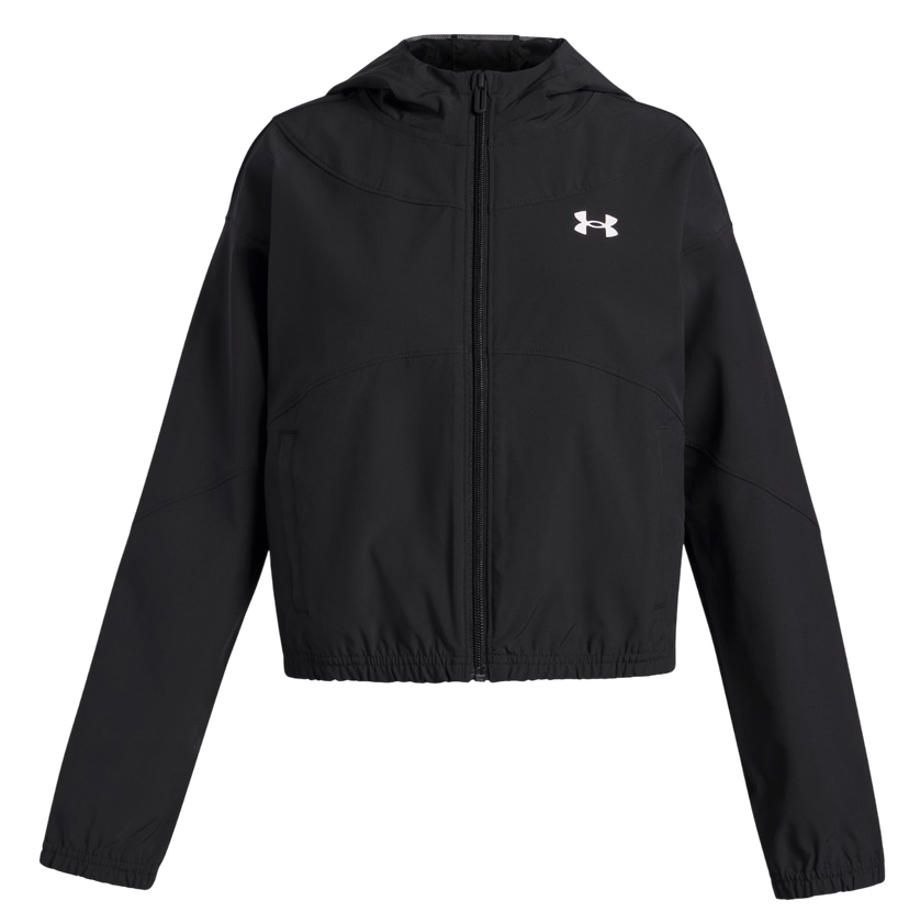 Vindjakke Under Armour Rival Hooded Woven Jacket Sort | 6004181-004