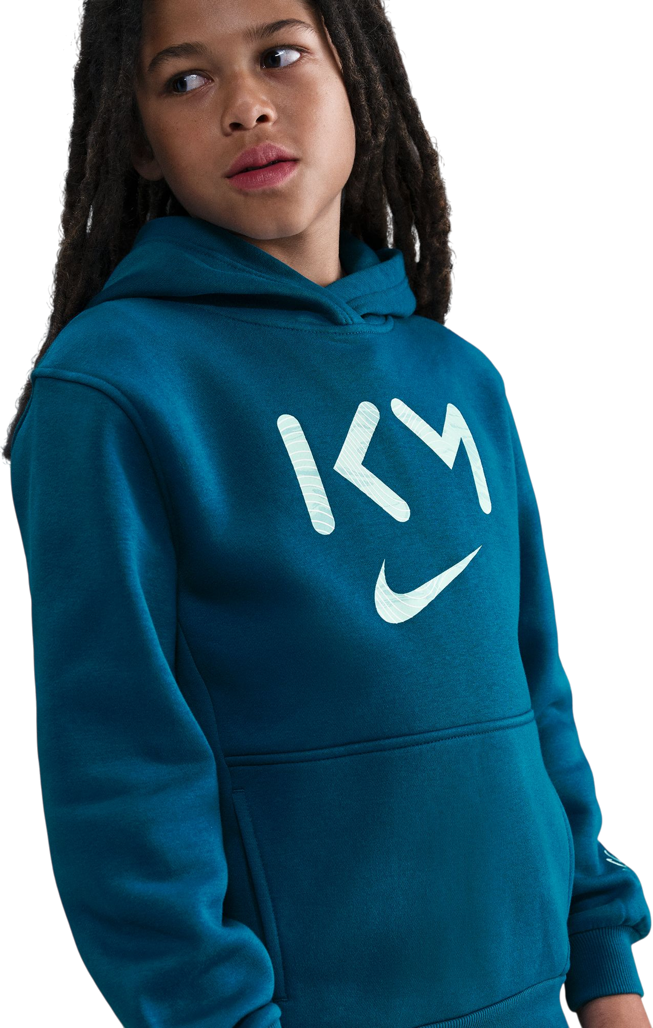 Sweatshirt Nike Kylian Mbappe Club Hoody Kids Turkis | ii1502-301, 1