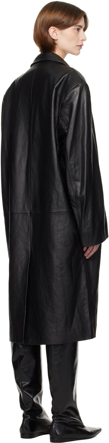 Frakker Entire Studios Entire Studios Single Breasted Leather Coat Sort | ES2620BL, 2