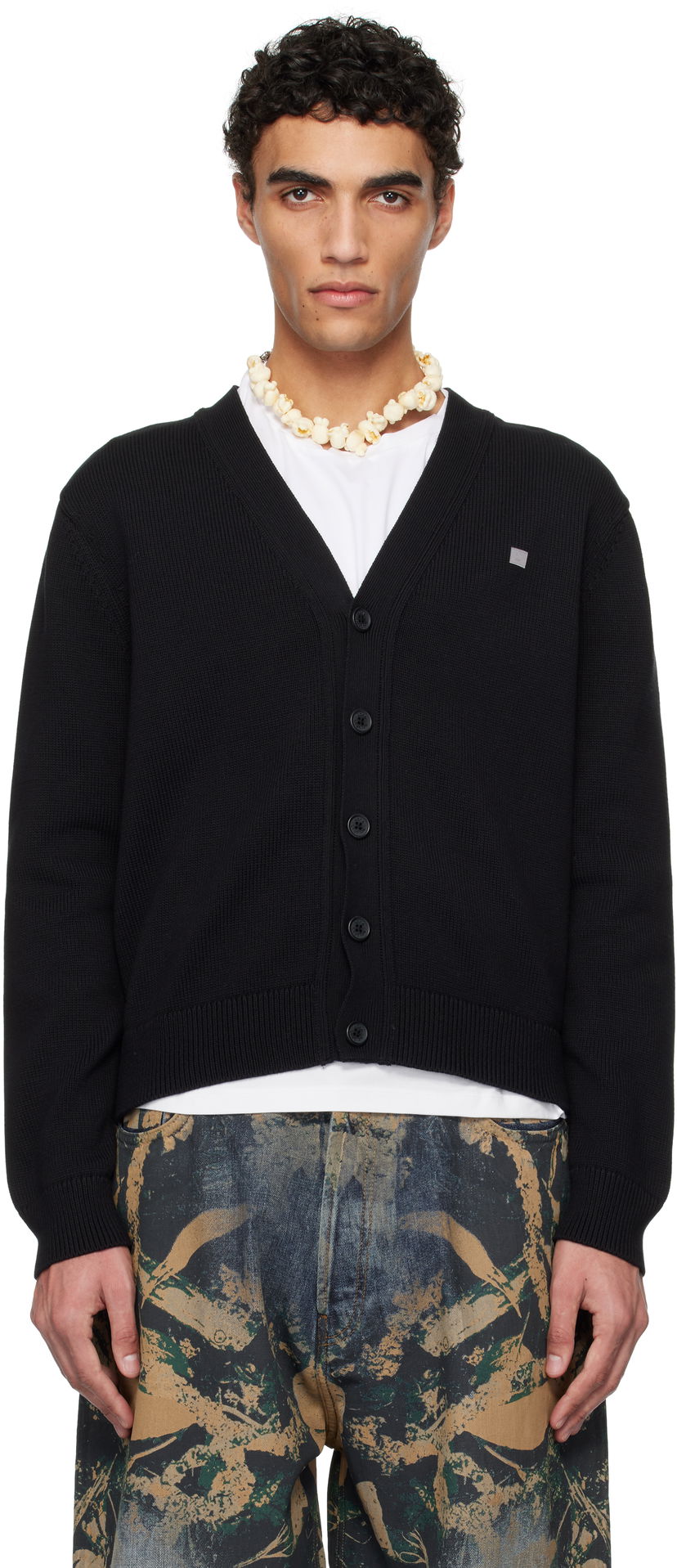 Sweater Acne Studios Acne Studios V-Neckline Cardigan Sort | C60104-