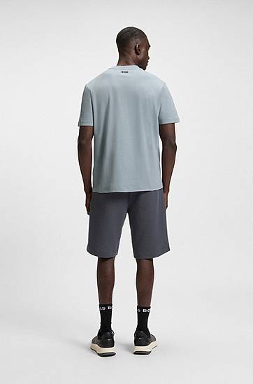 T-shirt BOSS BOSS Relaxed-Fit Tennis T-Shirt Grå | 50543905, 1