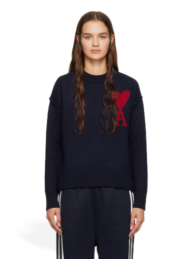 Sweater AMI Sweater Mørkeblå | UKS006.018
