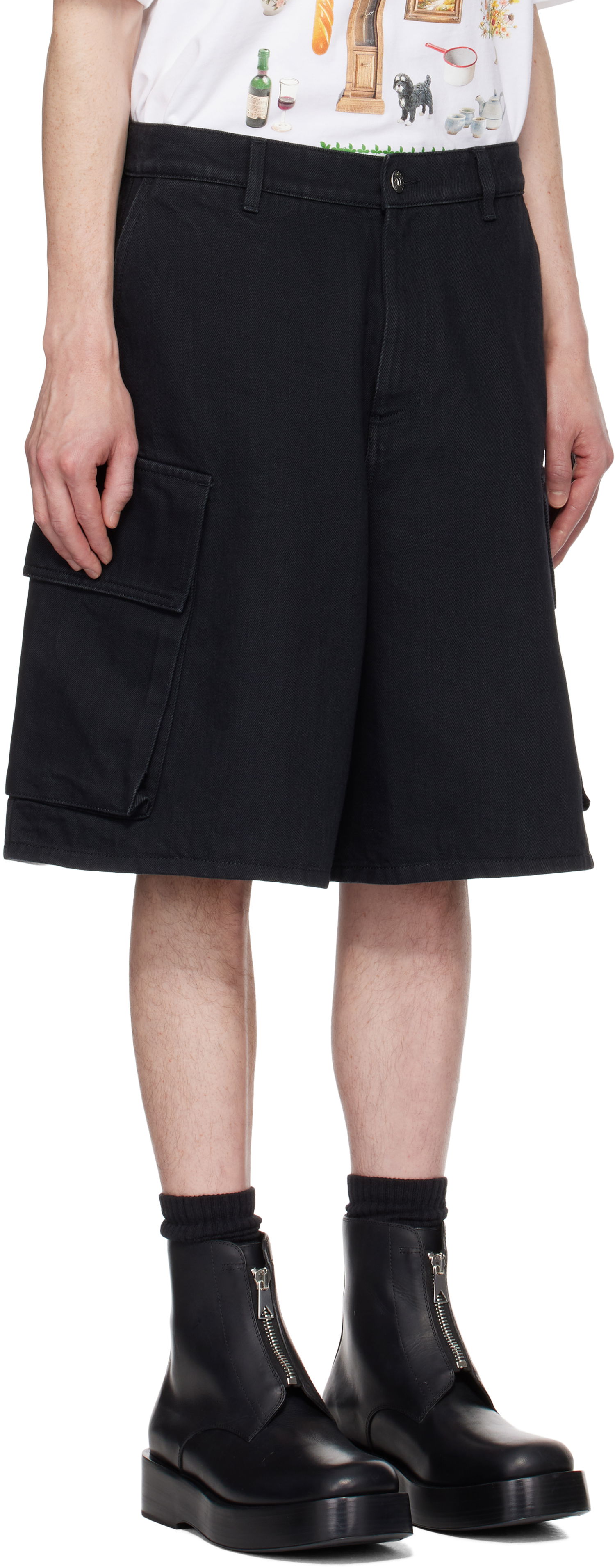 Shorts JW Anderson JW Anderson Cargo Denim Shorts Sort | DT0108-PG1595, 1