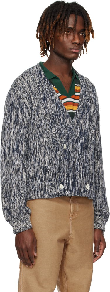 Sweater Bode Bode Double-Breasted Knit Cardigan Blå | MRS25KT027, 1