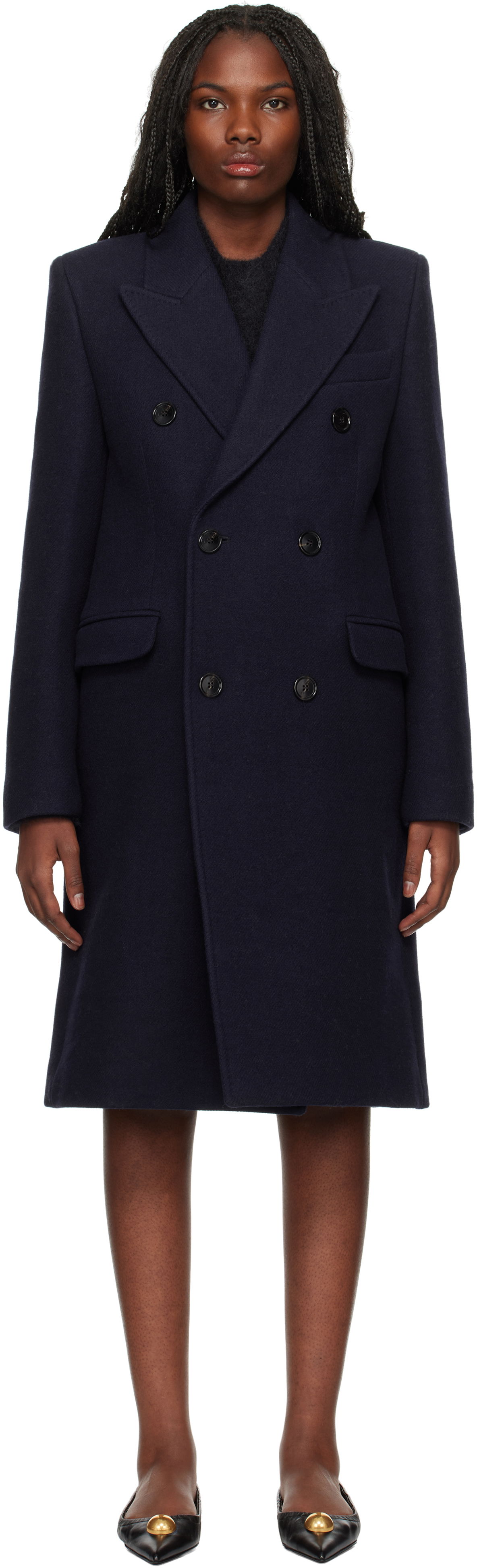 Frakker AMI Double Breasted Coat Sort | FCO110.WV0049, 0